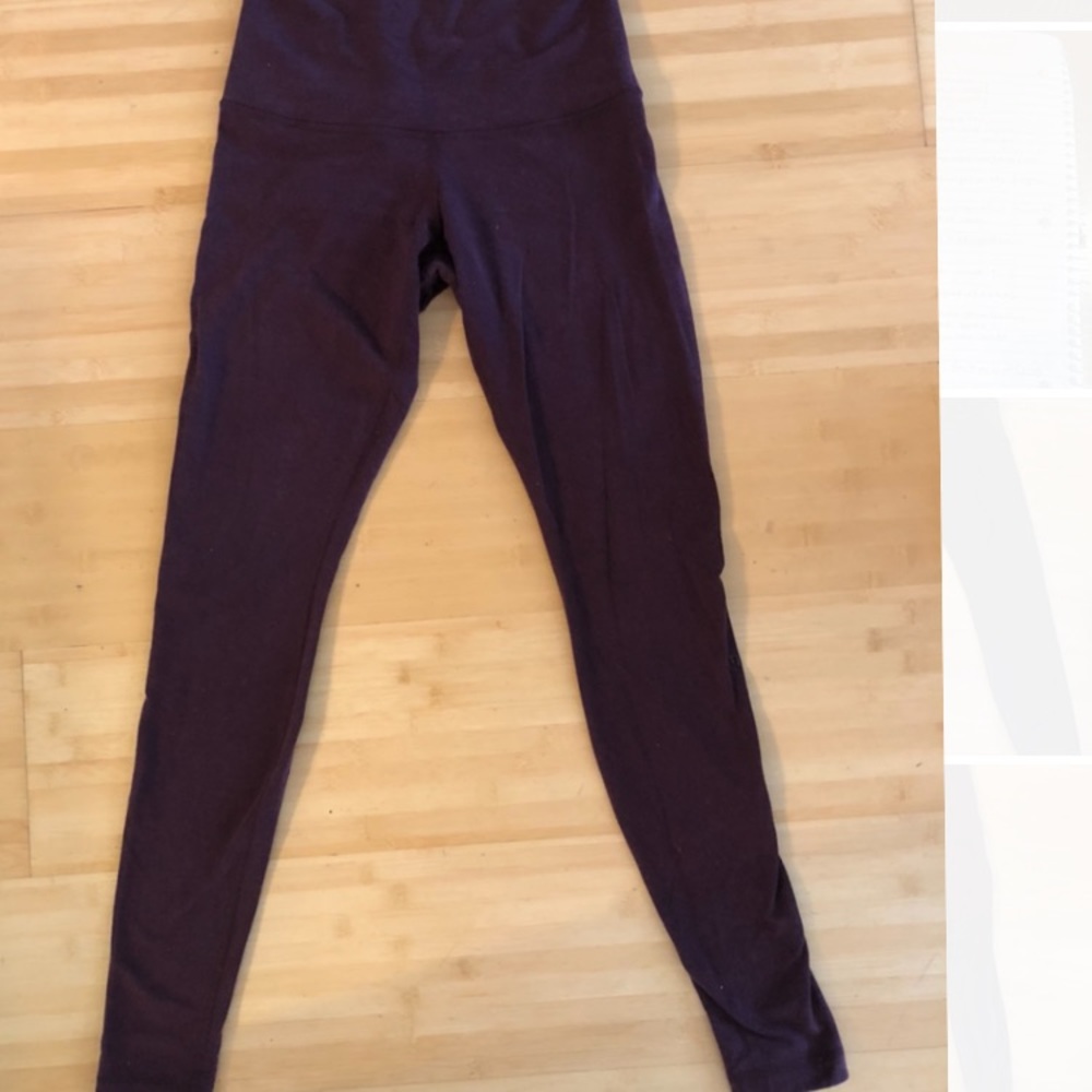 Lulu lemon thin maroon leggings (cotton-ish)